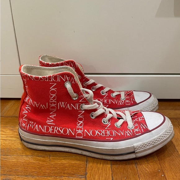 Red High Top JW ANDERSON X Converse Chuck Taylors - Picture 3 of 6